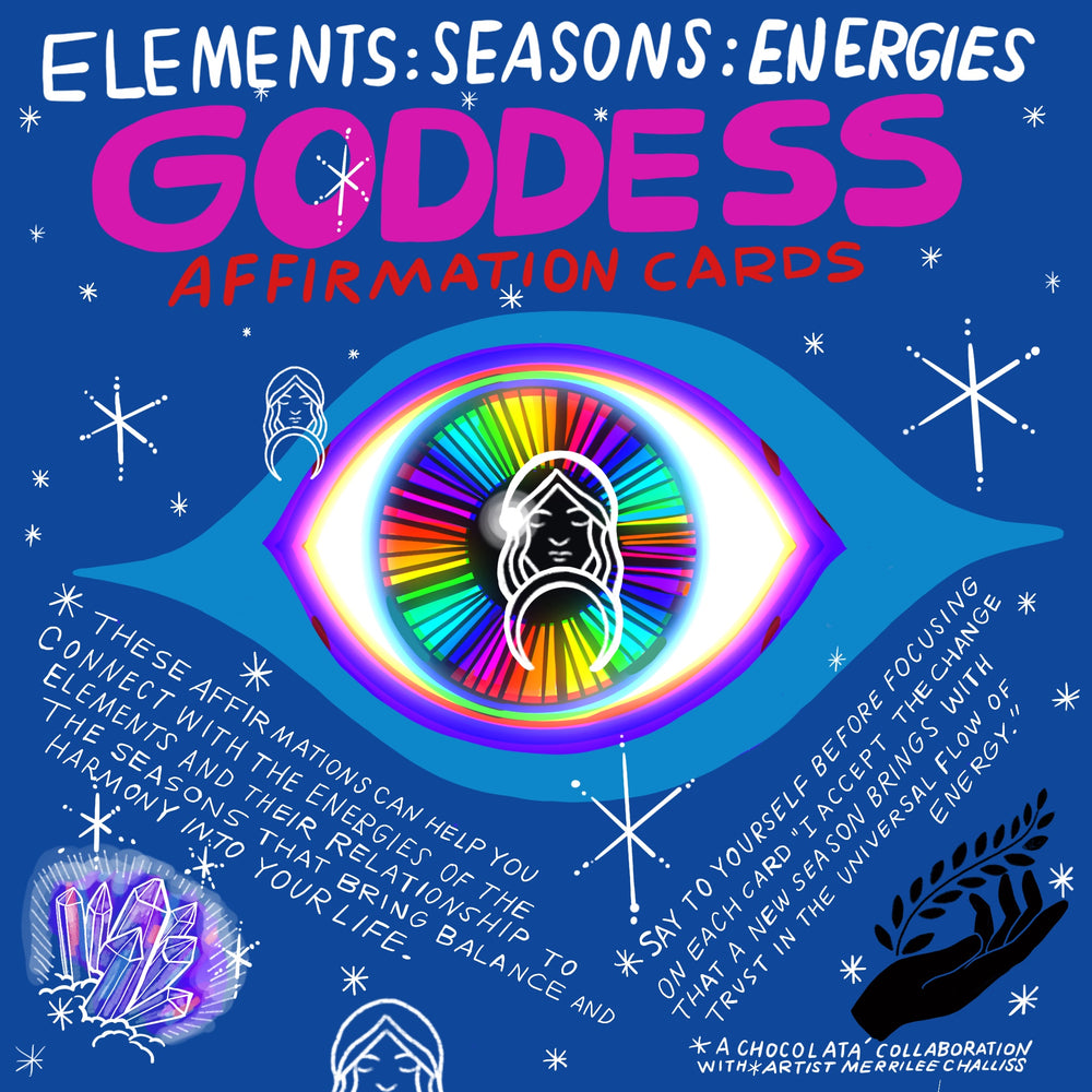 Goddess Cards~set of 4 affirmation cards on the elements. A collaboration w/ Artist Merrilee Challiss